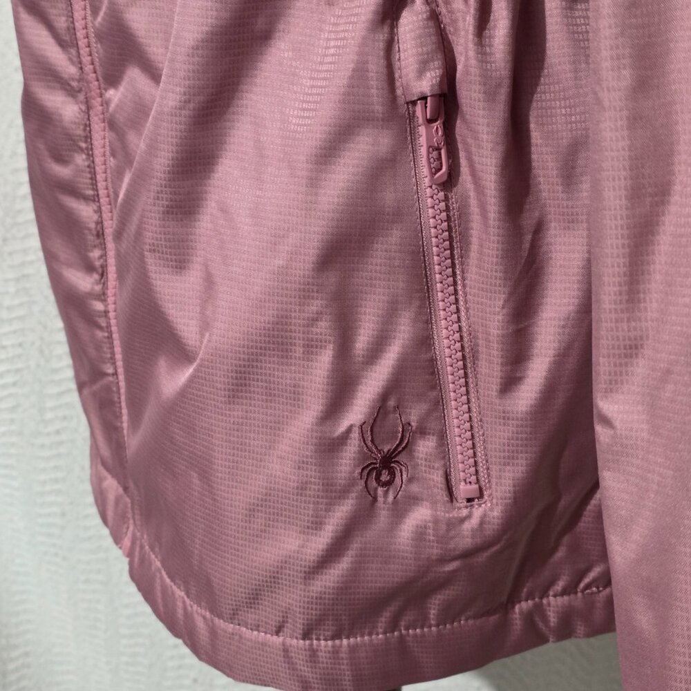 NWT Spyder Ashen Lilac Zip Jacket Hooded Logo Fleece Lined Water Resistant M - Picture 4 of 12